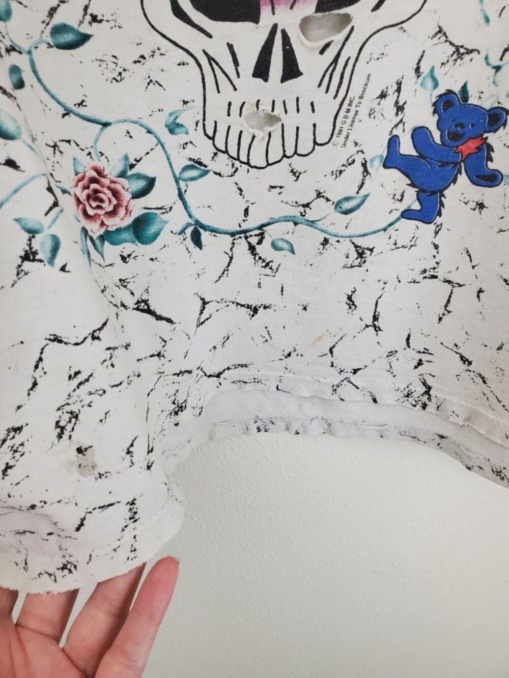 Grateful Dead 1991 dancing bears all over print short sleeved t shirt - flawed - Picture 6 of 14